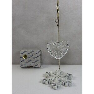 Vintage Princess House Lead Crystal Heart Christmas Ornament 140 Czech Republic
